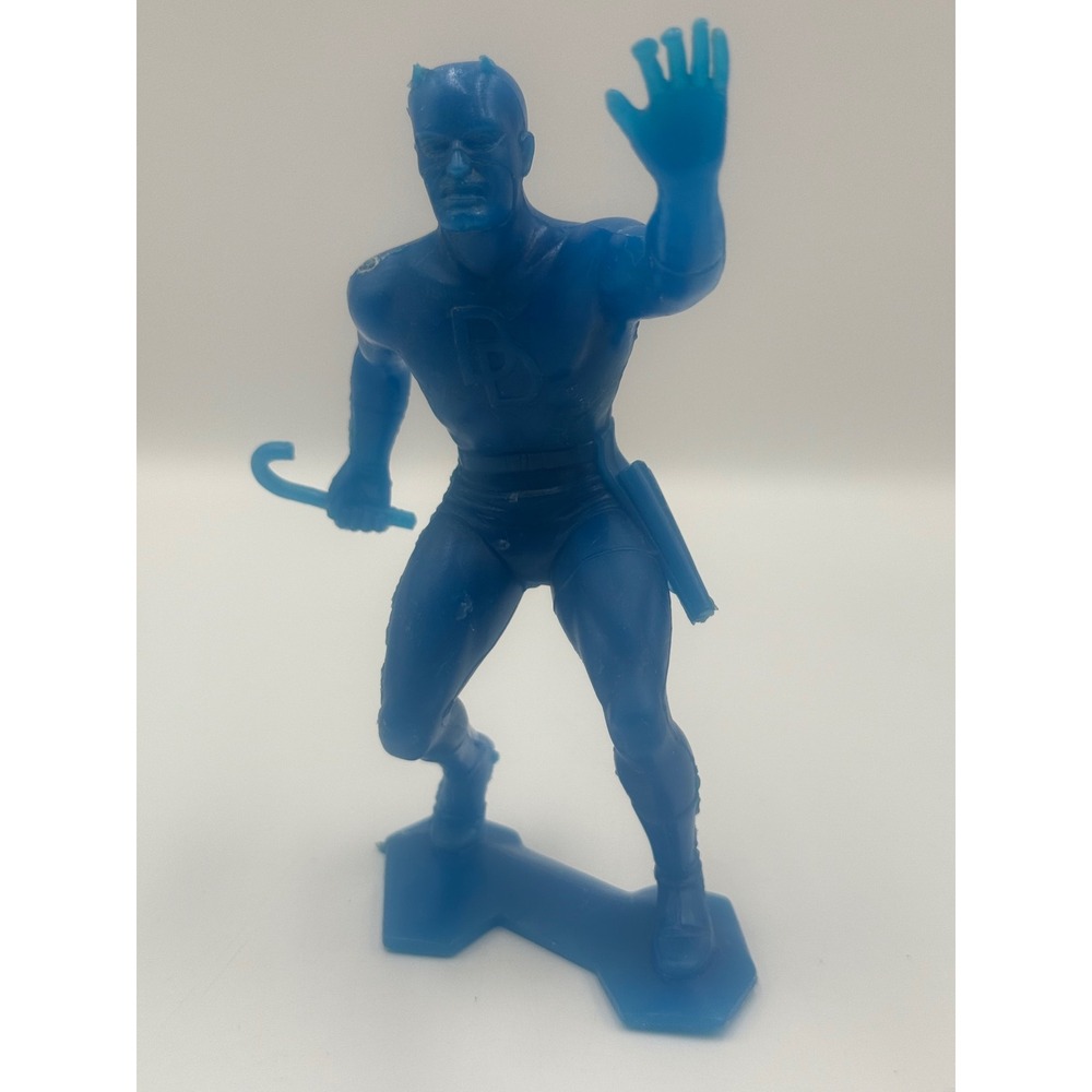 Vintage 1967 MPC Marvel Daredevil Blue Plastic Figure Toy MCMLXVII USA Made